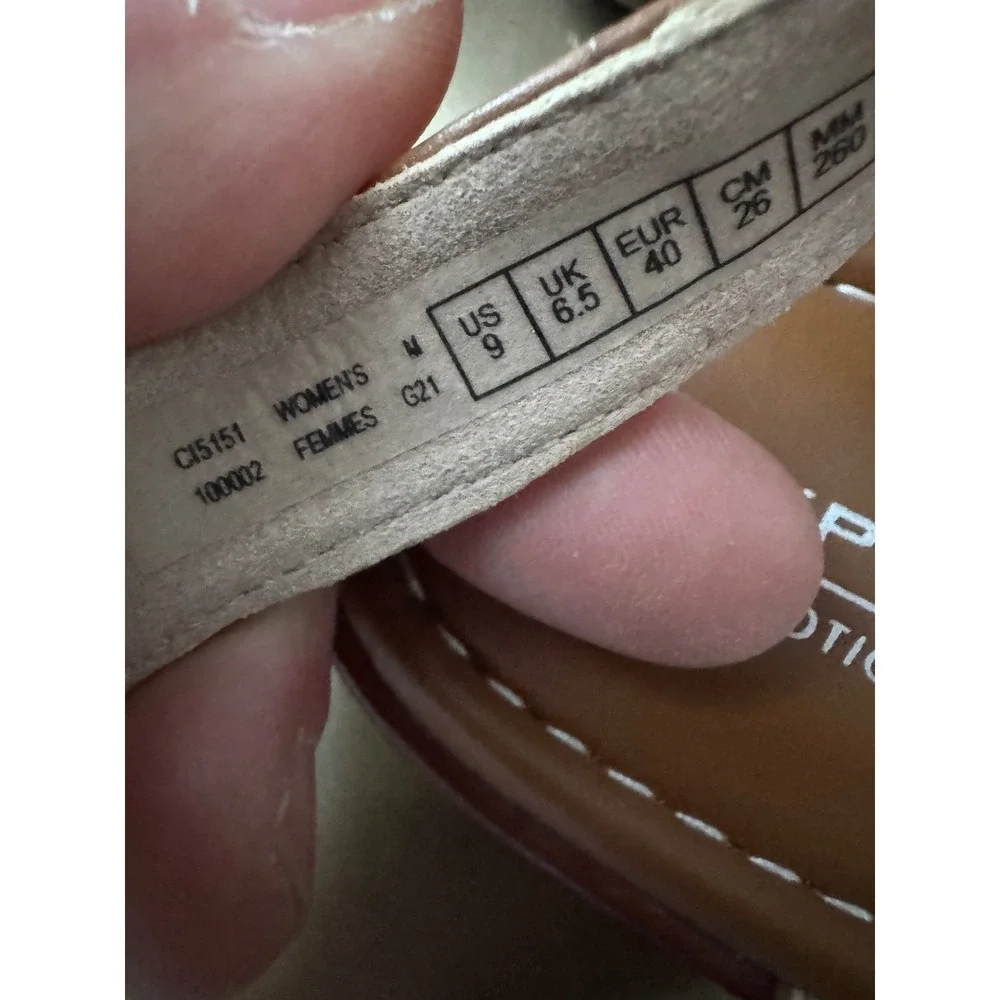 Rockport Women's Brown Leather Ankle Strap Sandals Comfort G21 Size‎ 9